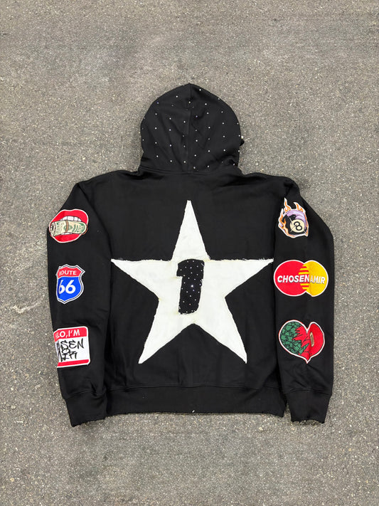 Black “ Shooting Star” Hoodie