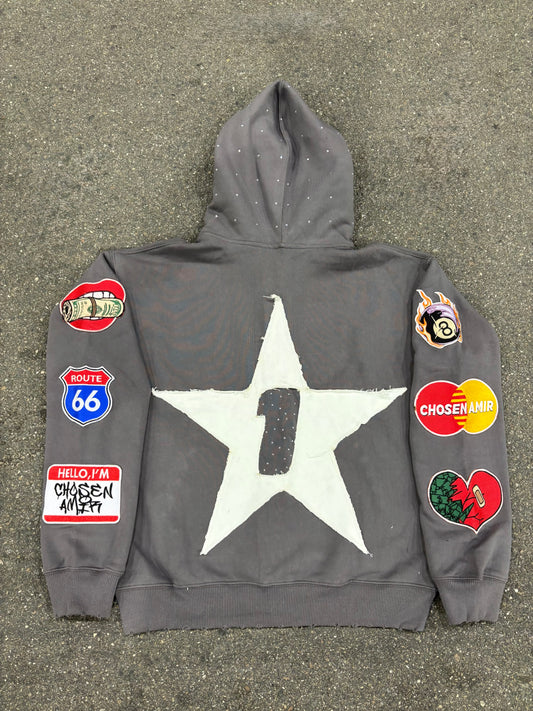 Gray “Shooting Star” hoodie